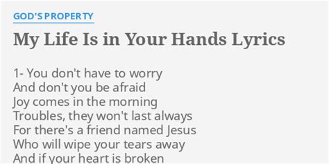 my life is in his hands lyrics